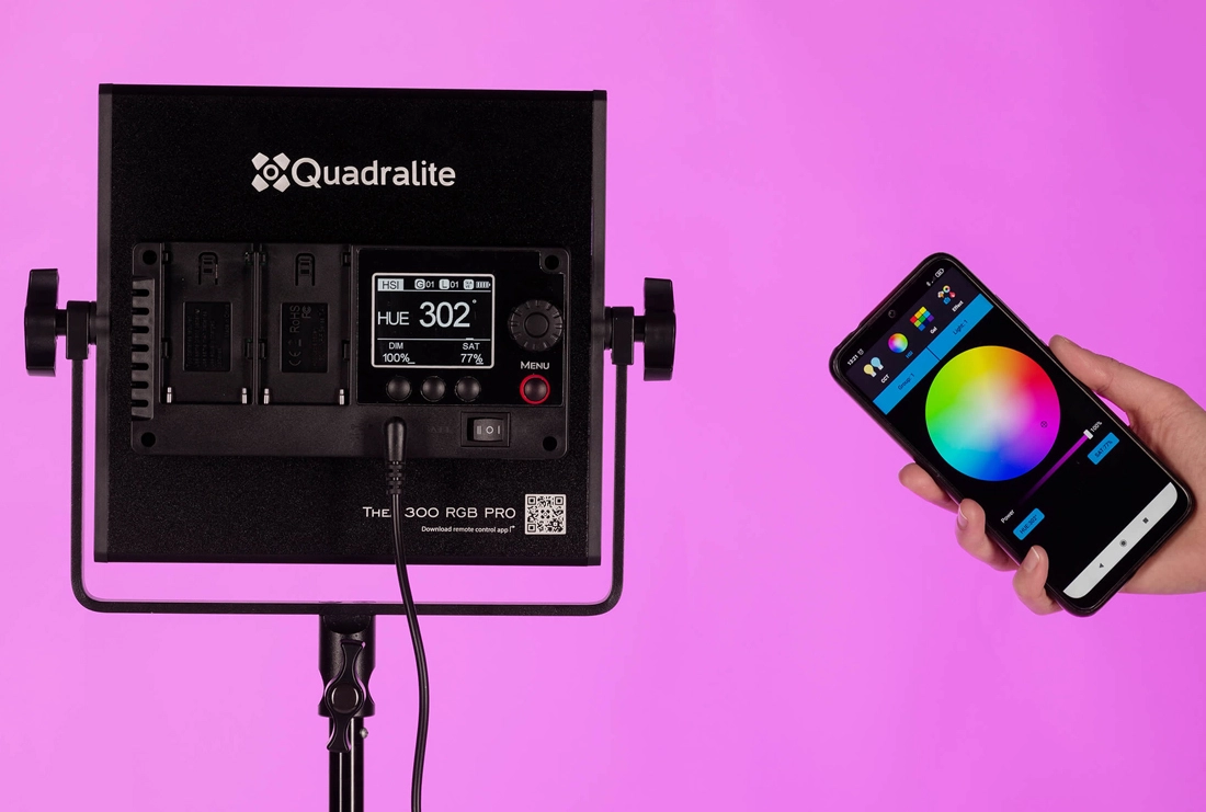 Zestaw Quadralite Panel LED Thea 300 RGB PRO